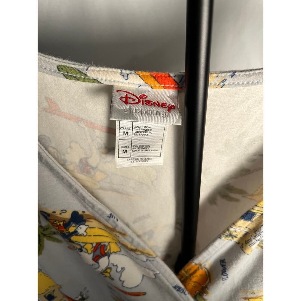 Disney Shopping White Tropical Print Sleeveless Dress Women’s Size M - Picture 2 of 6